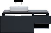 Тумба под раковину Allen Brau Infinity 120 L 1.21006.AM подвесная Антрацит матовый — фото 8, Тумбы под раковину