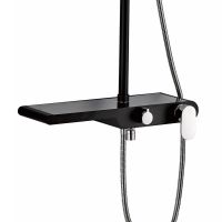 Душевая система Haiba , черный арт-HB2420 — фото 3, Душевые стойки