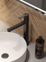 Товар: Agger Easy смеситель для накладной раковины однорычажный высокий, черный матовый арт-A3112144 - фото 4 Agger Easy смеситель для накладной раковины однорычажный высокий, черный матовый арт-A3112144 — фото 4, Смесители для раковины