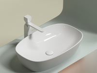 Раковина-чаша Ceramicanova Element 60 Белая глянцевая арт-CN6049 — фото 7, Раковины накладные