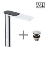 Смеситель для раковины Boch Mann Como CB XL BM9631 Хром Черный матовый — фото 3, Смесители для раковины