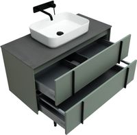 Тумба под раковину Allen Brau Reality 100 1.32007.CGM подвесная Олива матовая — фото 23, Тумбы под раковину