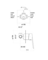 Смеситель для душа Fiore KEVON BLACK MATT , черный арт-81NN7515 — фото 2, Смеситель для душа