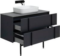 Тумба под раковину Allen Brau Reality 100 1.32007.AM подвесная Антрацит матовый — фото 55, Тумбы под раковину