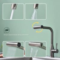 Смеситель для кухни с мультифункциональным изливом Splenka , графит арт-S206.49.09 — фото 3, Смесители для кухни