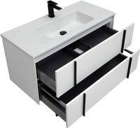 Тумба под раковину Allen Brau Reality 100 1.32007.WM подвесная Белая матовая — фото 20, Тумбы под раковину