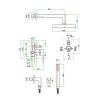 Смеситель для душа Fiore Kube , хром арт-100CR7519 — фото 2, Встраиваемые душевые комплекты