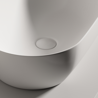 Раковина CERAMICANOVA Twist накладная овальной формы 500x300x140 белый матовый арт-CN12001MW — фото 7, Раковины накладные