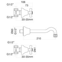 Товар: Смеситель для раковины Fiore MARGOT , хром/золото арт-26CO0636 - фото 2 Смеситель для раковины Fiore MARGOT , хром/золото арт-26CO0636 — фото 2, Смесители для раковины