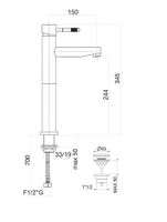 Смеситель для раковины Webert Rimini , белый арт-RI830402740 — фото 2, Смесители для раковины