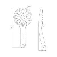 Товар: Лейка для душа G.Lauf UHS-1152OG, хром/оранжевый - фото 2 Лейка для душа G.Lauf UHS-1152OG, хром/оранжевый — фото 2, Лейки для душа