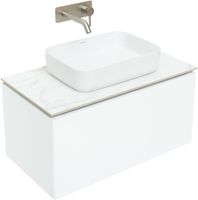 Тумба под раковину Allen Brau Infinity 85 1.21002.WM подвесная Белая матовая — фото 11, Тумбы под раковину