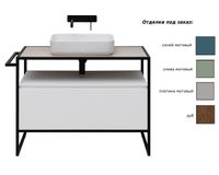 Тумба под раковину Allen Brau Priority 100 1.31003.PWM Папирус матовый — фото 2, Тумбы под раковину