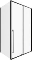 Душевой уголок Allen Brau Fantasy 120x80 3.11006.31 + 3.11012.31 профиль Черный матовый стекло прозрачное — фото 2, Прямоугольные душевые уголки