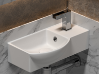 Раковина Ceramicanova Element 40 L CN6039L Белая — фото 6, Мини-раковины