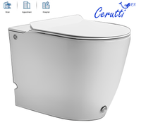 Унитаз Ceruttispa CT7264 с импульсным смывом приставной с сиденьем Микролифт — фото 14, Приставные унитазы