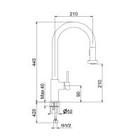Смеситель для кухни Webert Sidney , хром арт-SY940302015 — фото 2, Смесители для кухни
