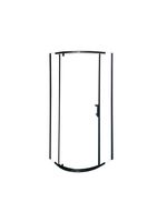 Душевой уголок Ceruttispa Korra 90x90 Z90B профиль Черный стекло прозрачное — фото 11, Душевые уголки четверть круга