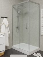 Душевой уголок Ceruttispa Vito 110x80 L профиль Хром стекло прозрачное — фото 5, Прямоугольные душевые уголки