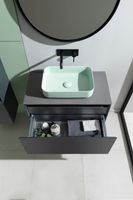 Тумба под раковину Allen Brau Infinity 85 1.21002.AM подвесная Антрацит матовый — фото 45, Тумбы под раковину