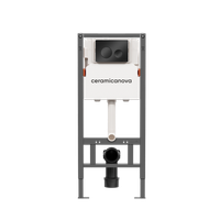 Система инсталляции для унитазов CERAMICANOVA Balance с кнопкой смыва Circle, цвет черный матовый, с — фото 1, Инсталляции для унитазов