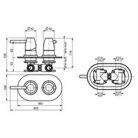 Смеситель для душа встраиваемый Webert Opera Moderna , черный арт-OE860101560 — фото 2, Встраиваемые смесители для душа