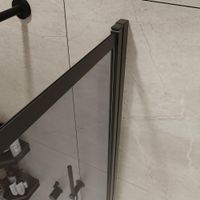 Шторка на ванну слайдер Terminus Ното 150х90 тонированная, черный арт-1CS150х90BT — фото 5, Шторки для ванной раздвижные