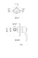 Смеситель для душа Fiore JAFAR , хром арт-47CR5130 — фото 2, Смеситель для душа