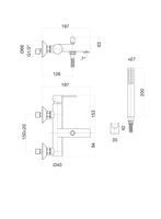 Смеситель для ванны Fiore KATANA , хром арт-77CR7550 — фото 1, Смеситель для ванны