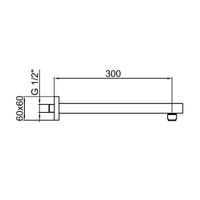 Кронштейн для верхнего душа Webert , никель арт-AC1025345 — фото 2, Кронштейны для верхнего душа