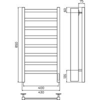 Товар: Полотенцесушитель электрический Terminus Ното П8 40х85 4670078554192 - фото 2 Полотенцесушитель электрический Terminus Ното П8 40х85 4670078554192 — фото 2, Электрические полотенцесушители
