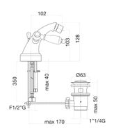 Смеситель для биде Fiore COLONIALE , хром арт-02CR0632 — фото 2, Смесители для биде