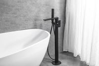 Смеситель для ванны Allen Brau Infinity 5.21009-31 Черный матовый — фото 9, Смесители напольные