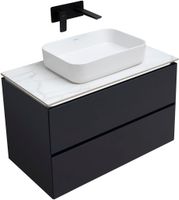 Тумба под раковину Allen Brau Infinity 85 1.21001.AM подвесная Антрацит матовый — фото 8, Тумбы под раковину