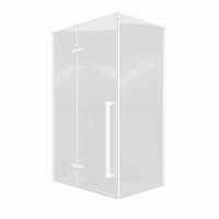 Душевой уголок Ceruttispa 120х90 C1AW профиль Белый стекло прозрачное — фото 1, Прямоугольные душевые уголки