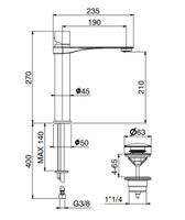 Смеситель для раковины Webert ONE-B , хром/сталь арт-NB830402015 — фото 2, Смесители для раковины