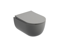 Унитаз Ceramicanova Modena Rimless CN6063MH подвесной Антрацит матовый с сиденьем Микролифт — фото 2, Подвесные унитазы