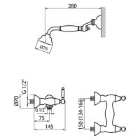 Смеситель для душа Webert Dorian DO760101015, хром — фото 2, Смеситель для душа