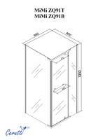 Душевой уголок Ceruttispa Mimi 90x90 MIMI ZQ91B 9284 профиль Черный матовый стекло прозрачное — фото 12, Квадратные душевые уголки