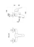 Смеситель для ванны Fiore KING , хром арт-39CR1010 — фото 2, Смеситель для ванны