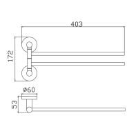 Полотенцедержатель Haiba , сталь арт-HB8312 — фото 2, Полотенцедержатели
