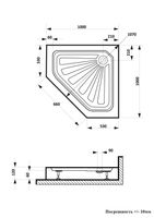 Душевой поддон из АБС-пластика Ceruttispa P101 100х100 с антискользящим покрытием — фото 7, Душевые поддоны АБС-пластик