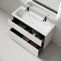 Тумба напольная SANCOS Folk Floor 1190х445х850, c двумя ящиками оснащенными доводчиками, Bianco, арт. арт-FL120FW — фото 2, Тумбы под раковину