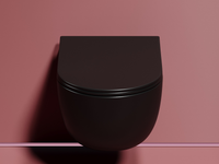 Унитаз Ceramicanova Modena Rimless CN6063MB подвесной Черный матовый с сиденьем Микролифт — фото 14, Подвесные унитазы