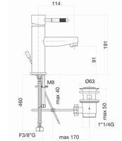 Товар: Смеситель для раковины Webert Rimini , хром арт-RI830102015 - фото 2 Смеситель для раковины Webert Rimini , хром арт-RI830102015 — фото 2, Смесители для раковины