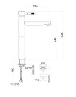 Смеситель для раковины Fiore XENON , черный арт-44NN5291 — фото 2, Смесители для раковины