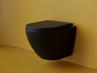 Подвесной унитаз Metropol Торнадо безоободковый черный матовый — фото 2, Подвесные унитазы