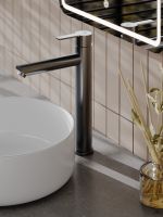 Товар: Agger Easy смеситель для накладной раковины однорычажный высокий, оружейная сталь матовая арт-A3112155 - фото 2 Agger Easy смеситель для накладной раковины однорычажный высокий, оружейная сталь матовая арт-A3112155 — фото 2, Смесители для раковины