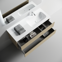 Тумба подвесная SANCOS Folk правая 1190х445х500, c двумя ящиками оснащенными доводчиками, Капучино, арт. арт-FL120RCP — фото 2, Тумбы под раковину