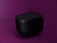 Унитаз Ceramicanova Ulma CN4006TMB подвесной Черный матовый с сиденьем Микролифт — фото 3, Подвесные унитазы